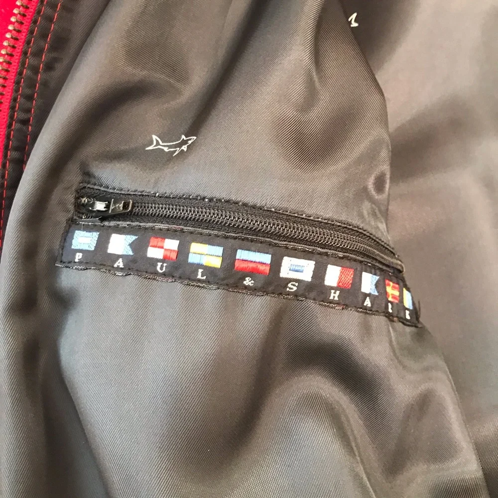 Paul & Shark Red Wool Yachting Bomber Jacket